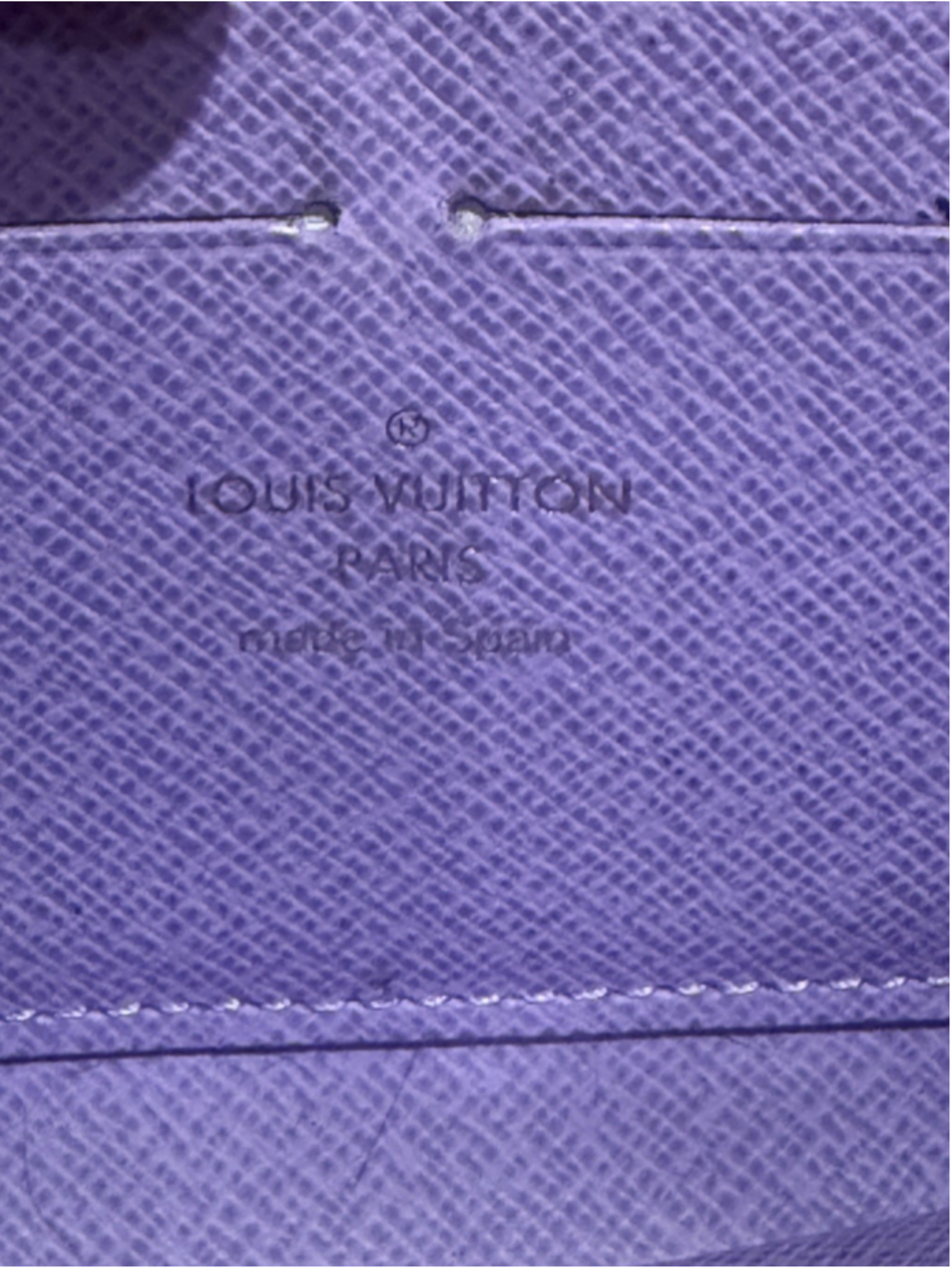 Louis Vuitton Damier Ebene Illustre Zippy Wallet Brown Canvas Purple Interior - Picture 4 of 4